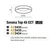 Stropné LED svietidlo Sovana TOP 45 CCT LED AZ3434 Azzardo
