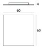 Stropné svietidlo Dublight LED 7490 - 60 × 60cm