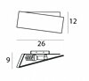 Nástenné svietidlo Zigzag 6996 - 26cm, biele