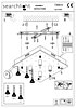 Stropné svietidlo 7304-4CC Hanna