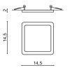 Zápustné LED svietidlo AZ4377 Slim square 15 4000K, AZzardo