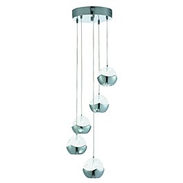 Závesné LED svietidlo Searchlight Ice Ball 7355-5CC chrómové