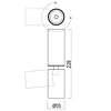 Prisadené LED svietidlo XPIPE 2700K PE04UWW MBK, Arelux