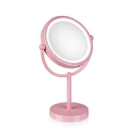 MAKE-UP stolný zrkadlo ružové