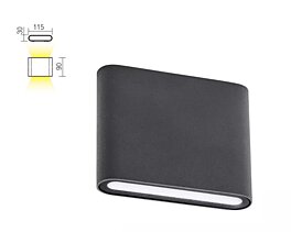 Nástenné LED svietidlo Pocket 9052 tmavo šedá Redo Group