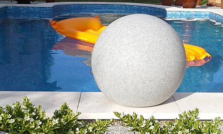 Vonkajšia svetelná guľa 41cm granit IP65