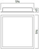 LED panel XPLANET 3000K PT6060WW do kazetových stropov, IP40