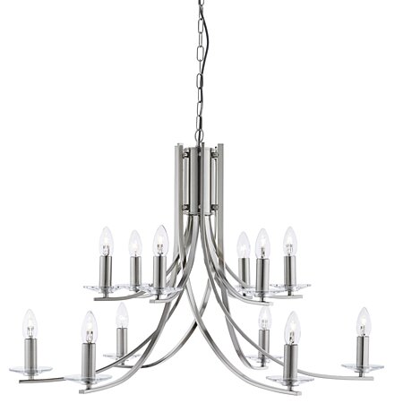 Moderné svietidlo 41612-12SS saténovo strieborné