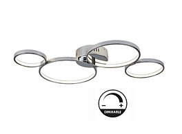 Stropné LED svietidlo Searchlight 2004-4CC chróm