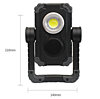 Multifunkčná LED reflektor s Bluetooth reproduktorom a magnety 39947