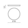 Stropné LED svietidlo Monza II R 60 3000K AZ3678 Azzardo