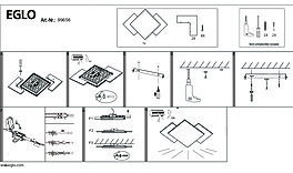 Montážny list Stropné LED svietidlo TAMURIA 99656 Eglo