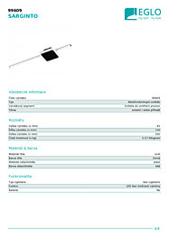 Montážny list Stropné LED svietidlo SARGINTO 99609 Eglo