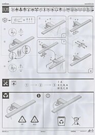 Montážny list LED svetlo Roxana LED 15W 90cm chrom 4000K kúpeľňové