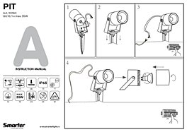 Montážny list Zapichovať svietidlo PIT 90183, IP65, Smarter